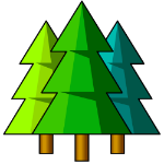 The Generations logo of 3 pine trees